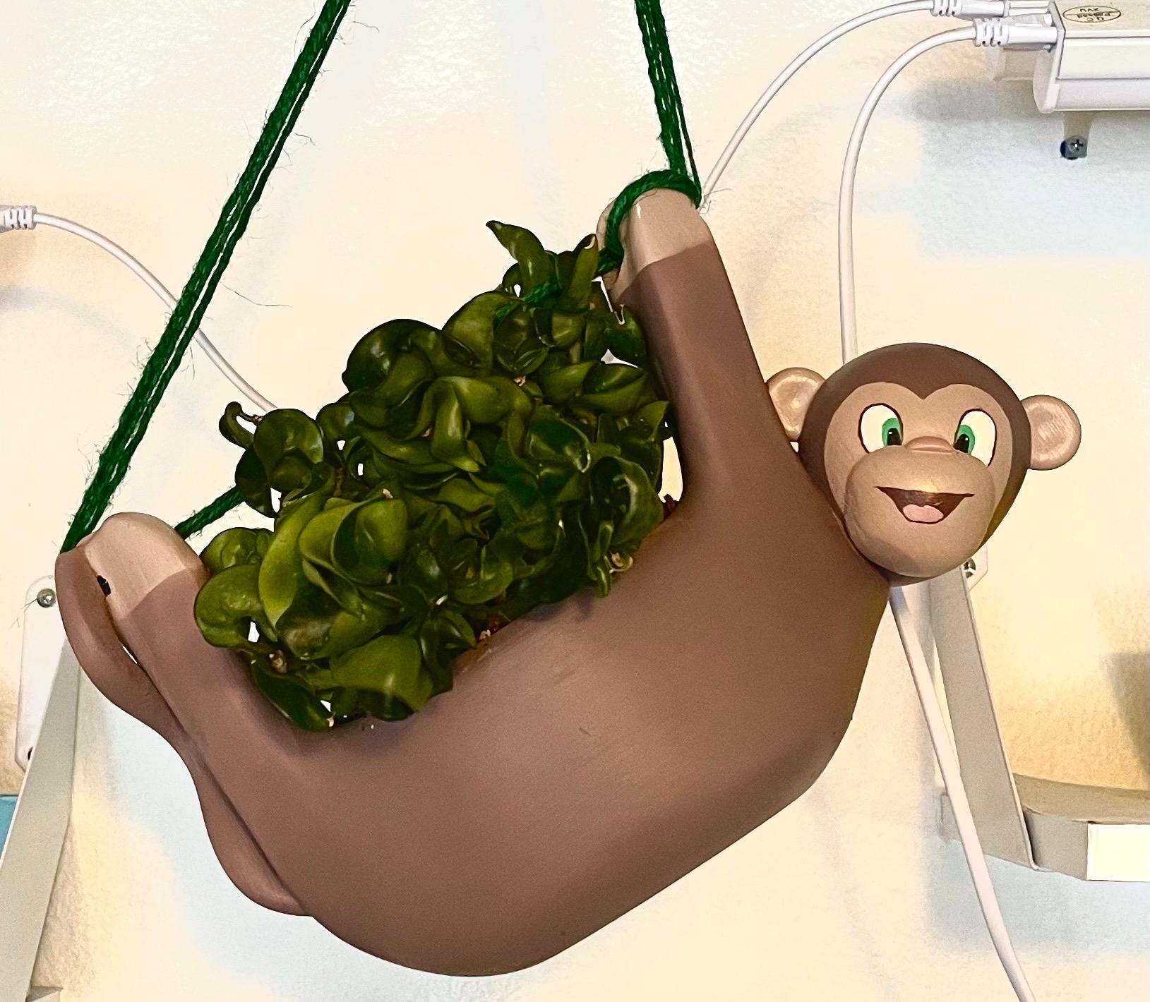 Hanging Monkey Planter 3d model