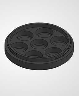D20 Dice Container And Tray Threaded 3d model