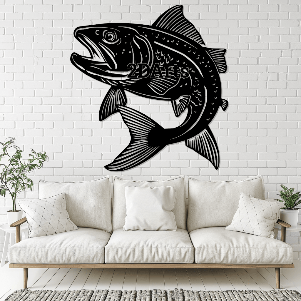 Trout 2D Wall Art/Window Art 3d model