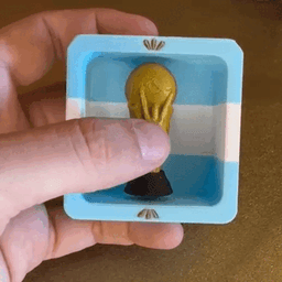 ARGENTINA WORLD CUP FIDGET CLICKER - 3 STARS TROPHY BOX 3d model