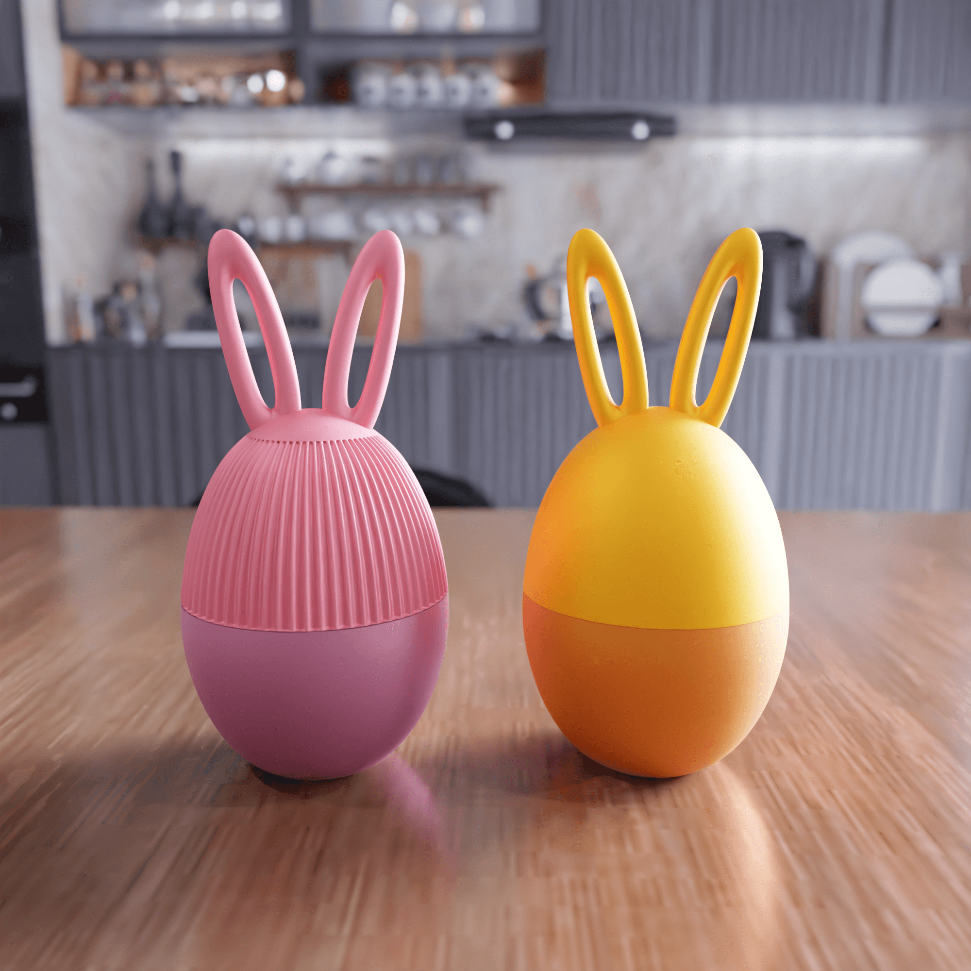 Bunny Desktop Organizer Set 3d model