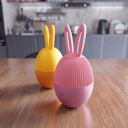 Bunny Desktop Organizer Set 3d model