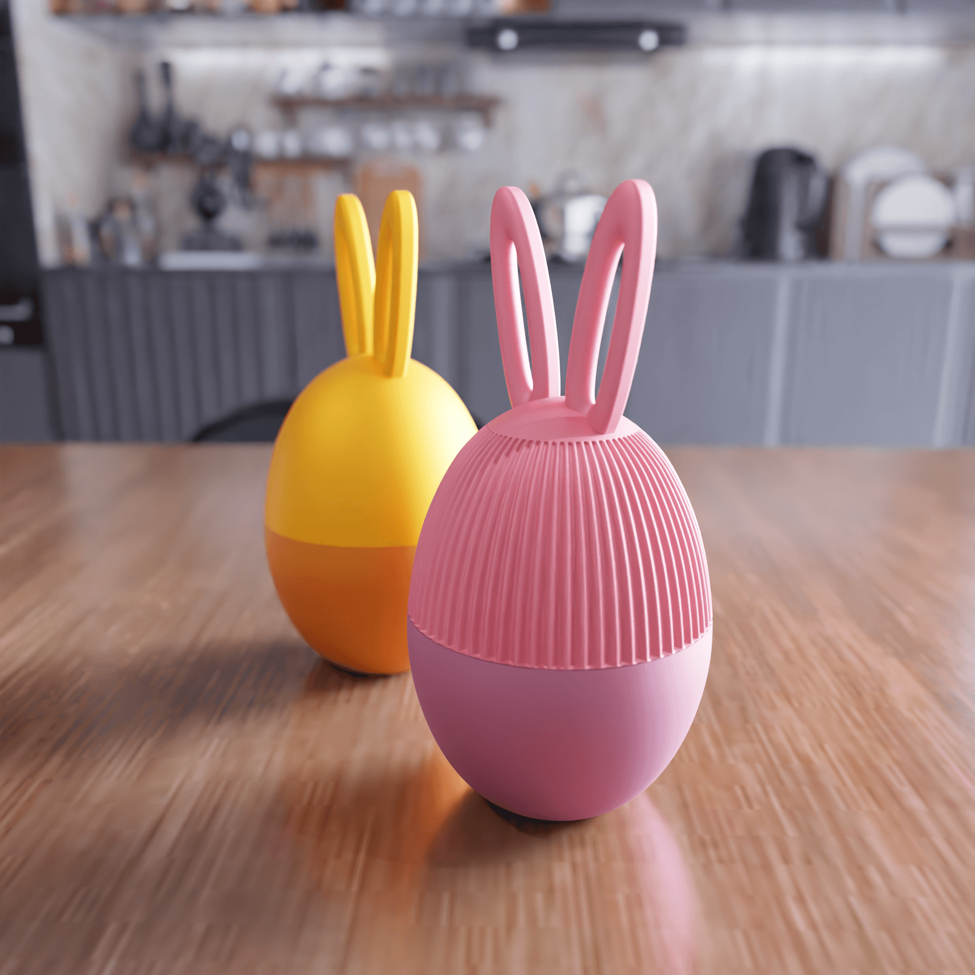 Bunny Desktop Organizer Set 3d model