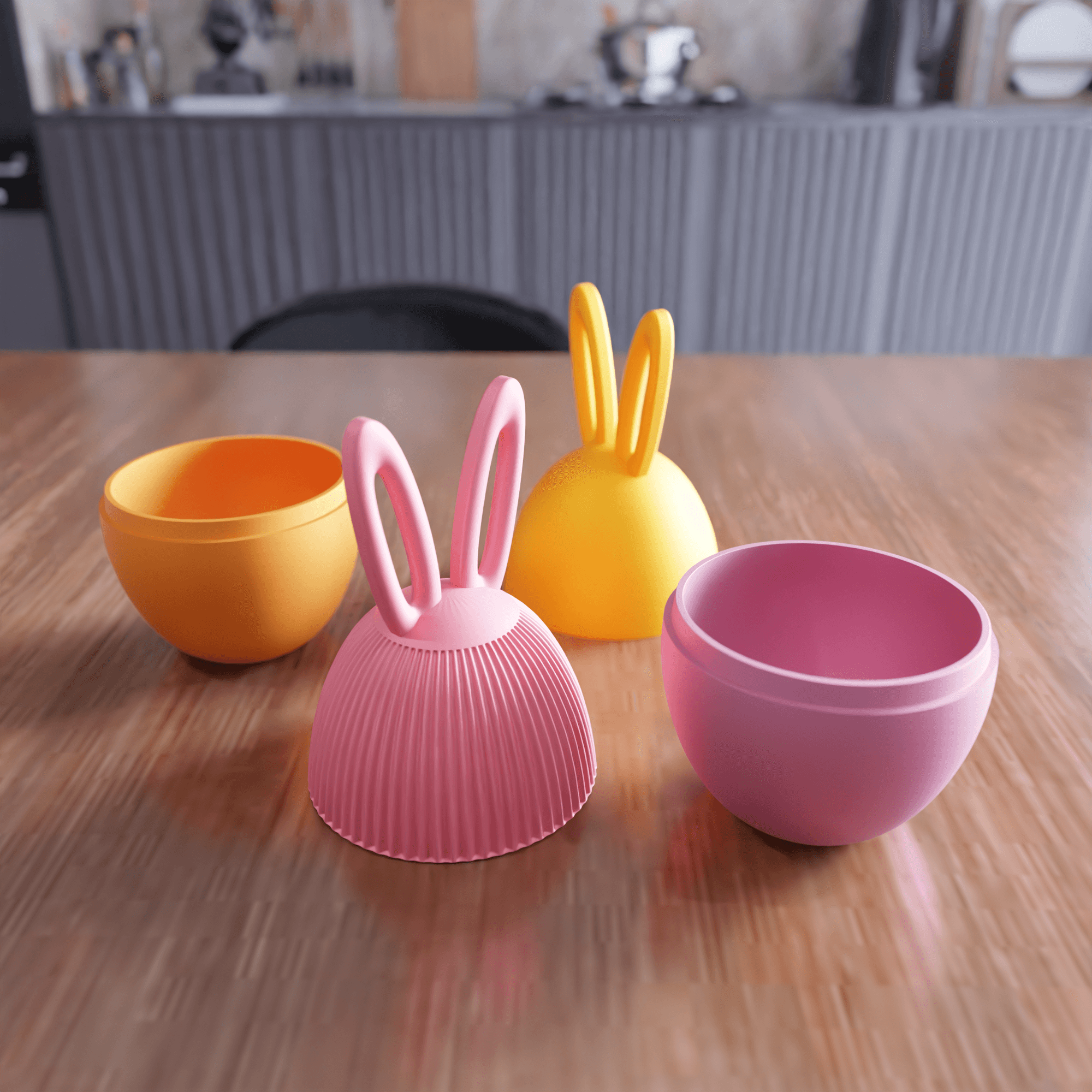 Bunny Desktop Organizer Set 3d model