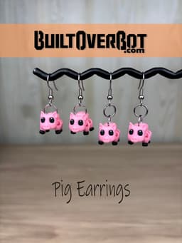 Pig Earrings 3d model