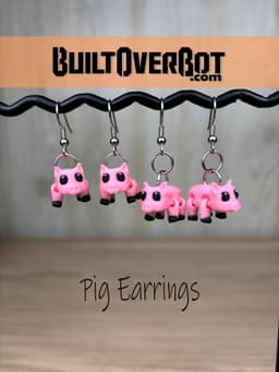 Pig Earrings 3d model