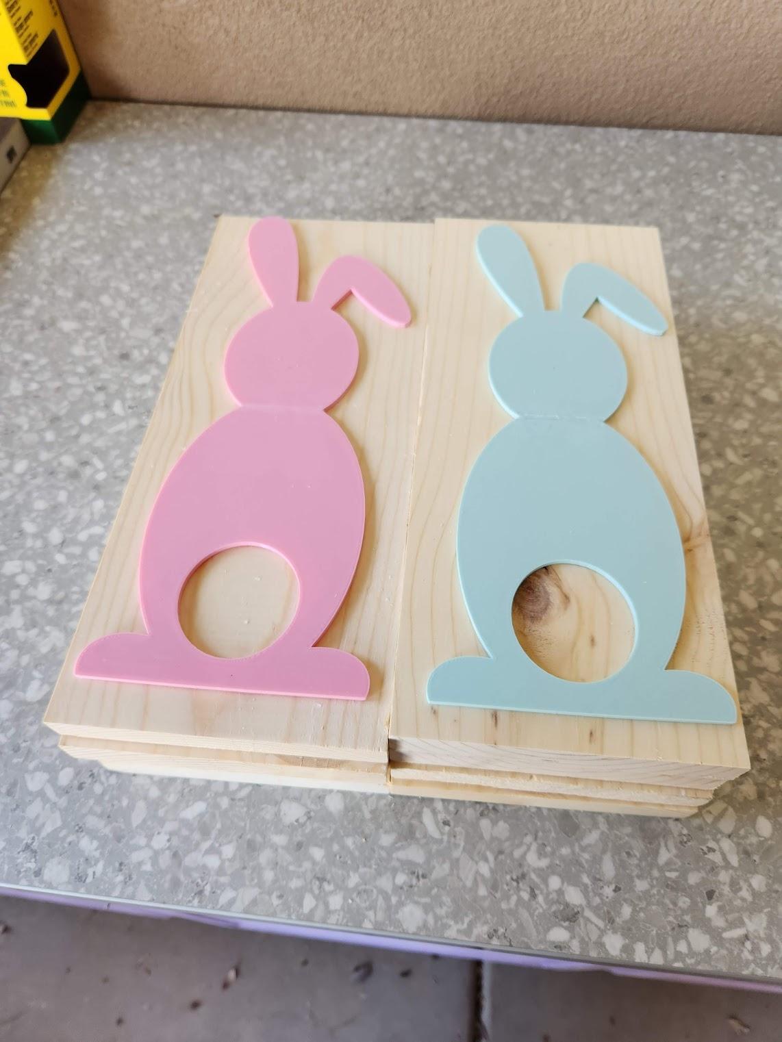 Easter Bunny Stencil 3d model