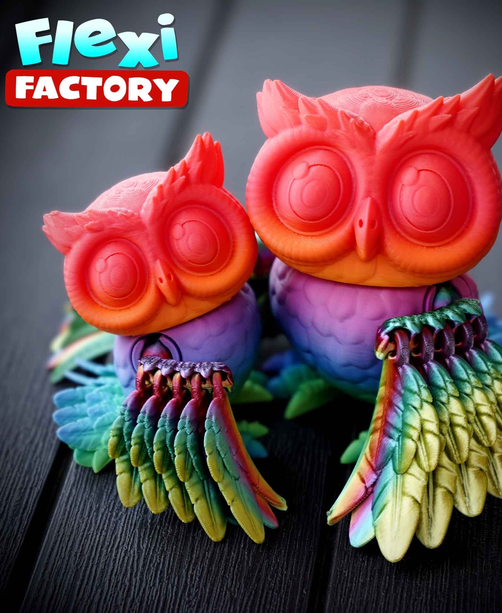Flexi Factory Owl with 3MF Included! 3d model