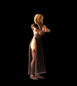 Elegant Martial Arts Champion Woman 3d model