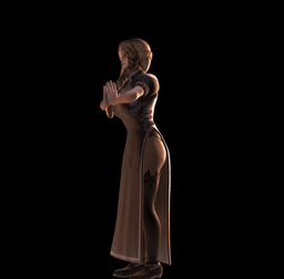 Elegant Martial Arts Champion Woman 3d model