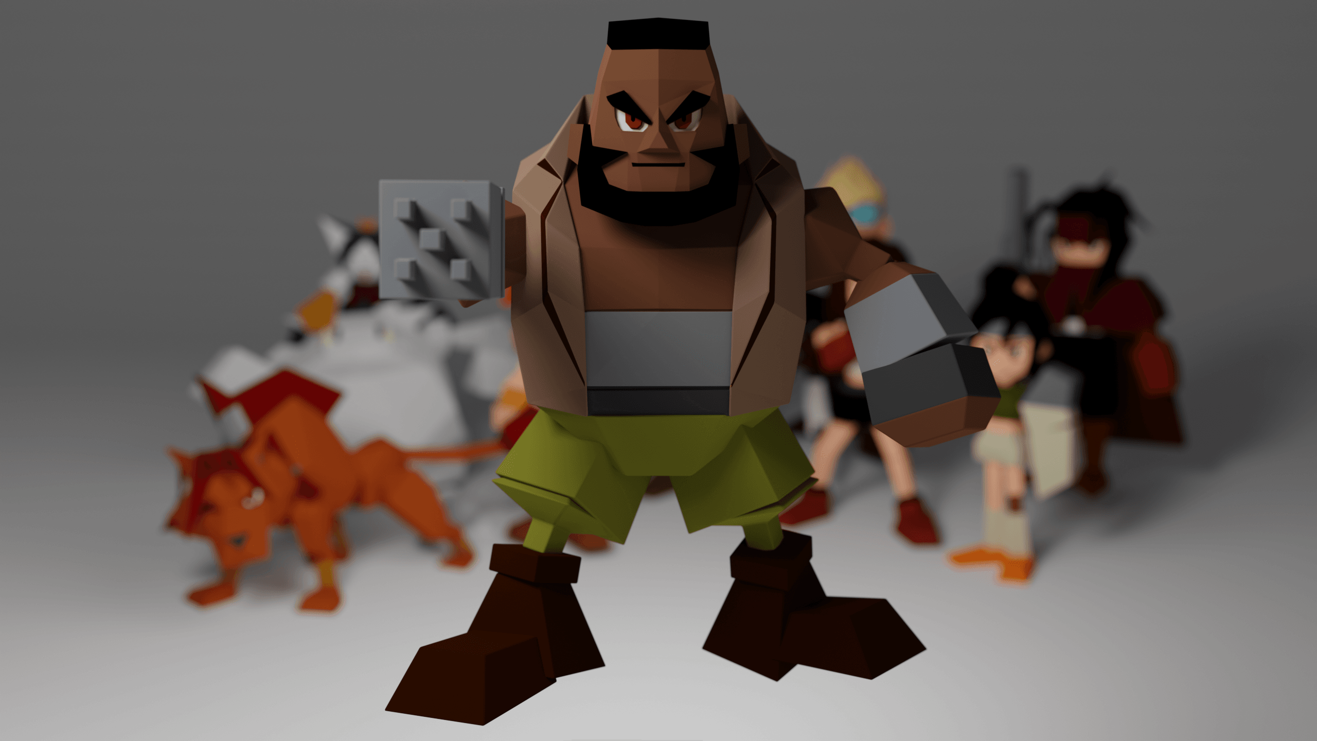 Barret -Final Fantasy 7 3d model
