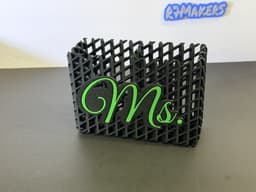 R7 Lattice Magnetic Marker Basket | Personalized Initial | Mr. Mrs. Ms. A–Z | R7Makers 3d model