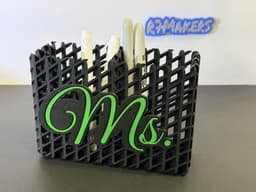 R7 Lattice Magnetic Marker Basket | Personalized Initial | Mr. Mrs. Ms. A–Z | R7Makers 3d model
