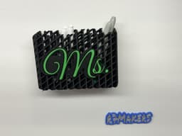 R7 Lattice Magnetic Marker Basket | Personalized Initial | Mr. Mrs. Ms. A–Z | R7Makers 3d model