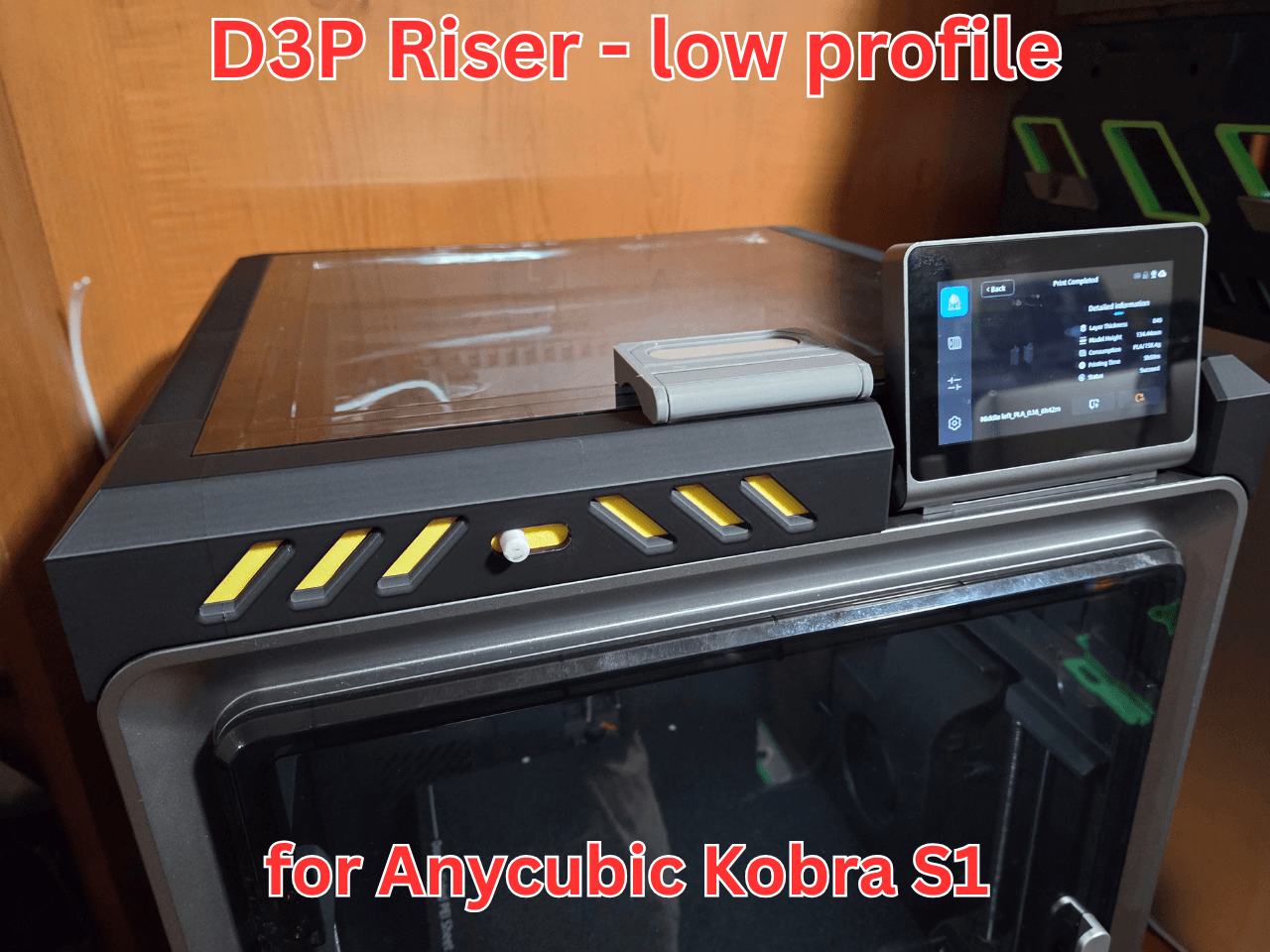 Anycubic Kobra S1 - LOW PROFILE D3P RISER 3d model