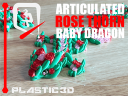 Baby Articulated Rose Dragon — The Flora Guardian 3d model