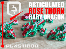 Baby Articulated Rose Dragon — The Flora Guardian 3d model