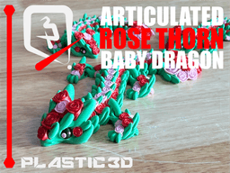 Baby Articulated Rose Dragon — The Flora Guardian 3d model