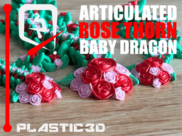 Baby Articulated Rose Dragon — The Flora Guardian 3d model