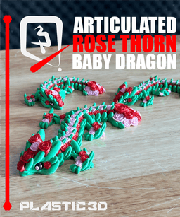 Baby Articulated Rose Dragon — The Flora Guardian 3d model