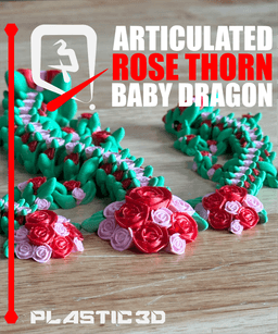 Baby Articulated Rose Dragon — The Flora Guardian 3d model