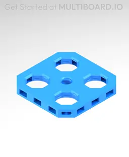 2x2 MU - Mid Hole, Small Thread MU - MultiBoard Plate 3d model
