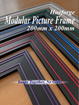 200 x 200mm Modular Picture Frame for Hueforge - TRI TRACK 3d model