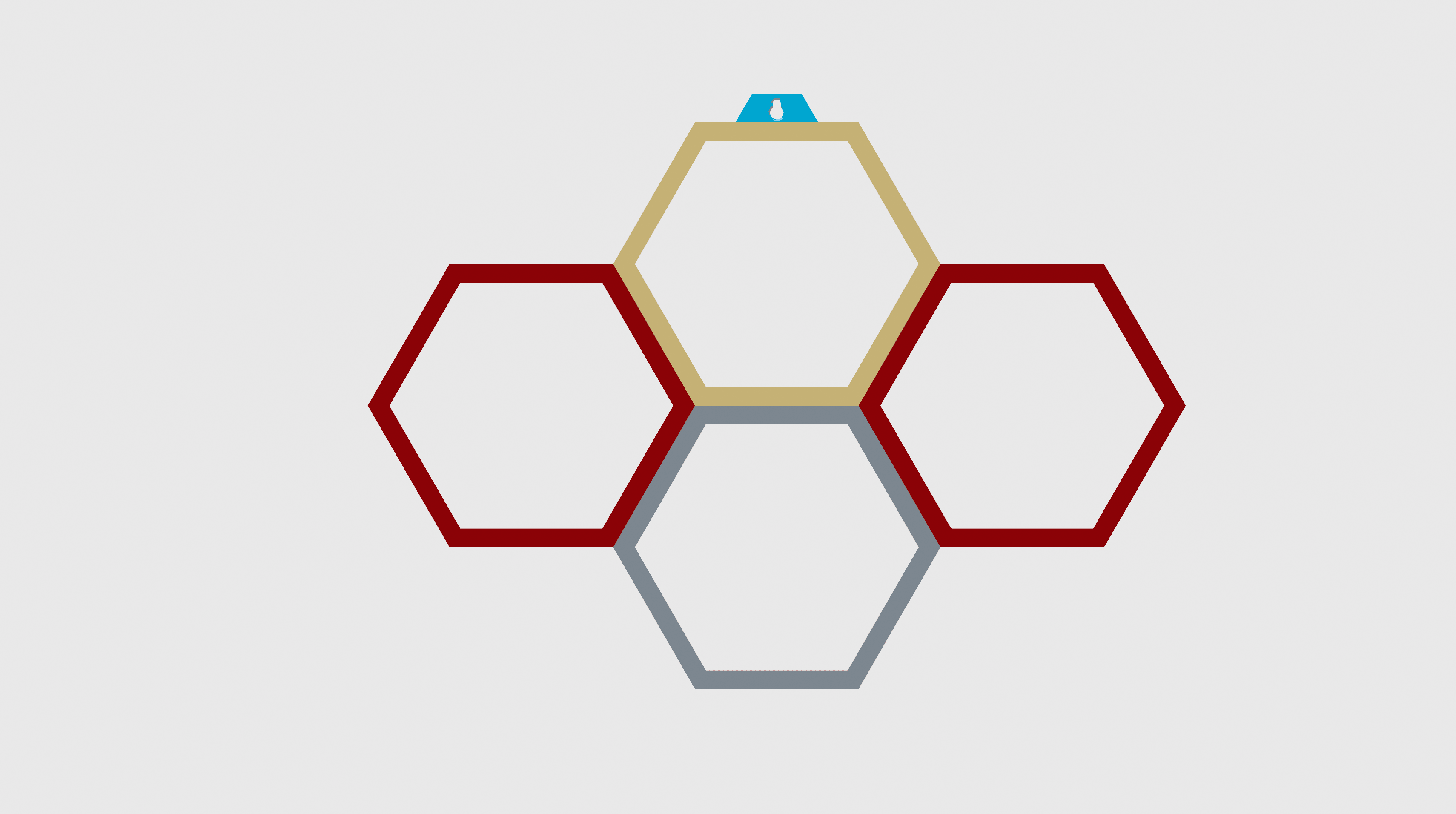 Honeycomb Modular shelf Unit 3d model