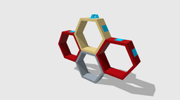 Honeycomb Modular shelf Unit 3d model