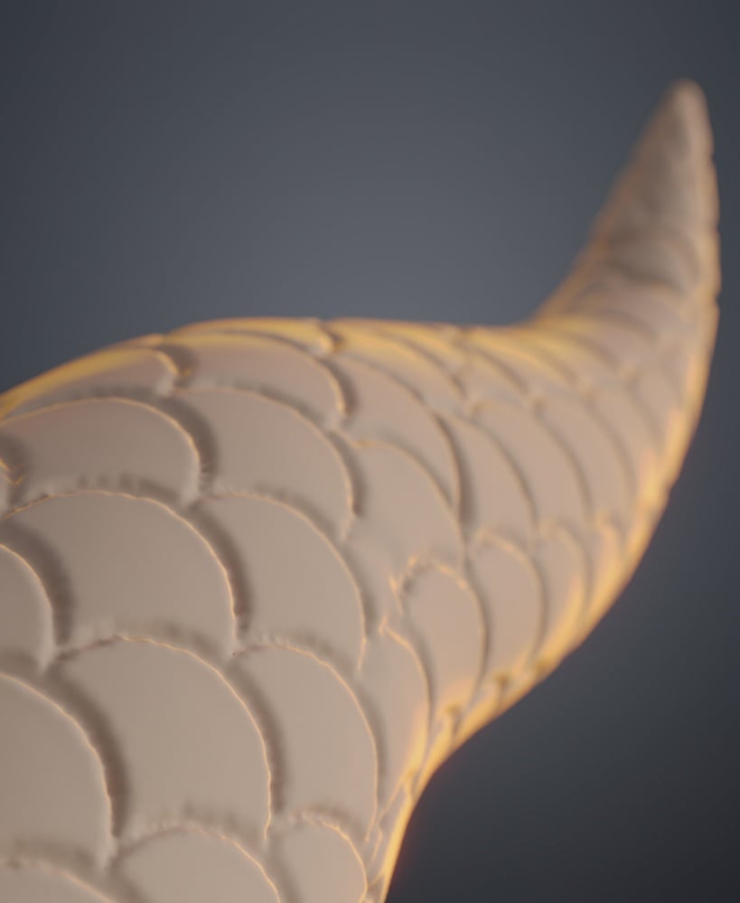 Dragon Scale Horns 3d model