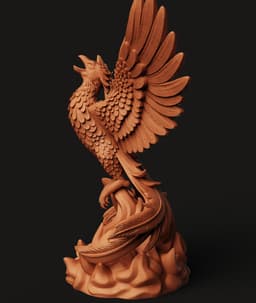 Rising Phoenix Statue | Fire Bird Mythology Figure 3d model