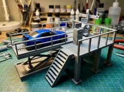 Pro-Lift Alignment Zone | 1/64 Scale Garage Service Diorama (Scissor Lift & Wheel Alignment) 3d model