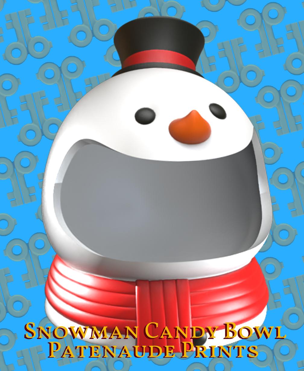 Snowman Candy Bowl 3d model