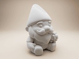 Sitting Garden Gnome with Flower – Chibi-Style 3D Printable Figurine 3d model