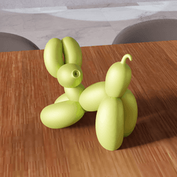 Laying Balloon Dog - Modern Pop Art Sculpture 3d model
