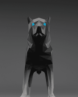 Low Poly Wolf 3d model