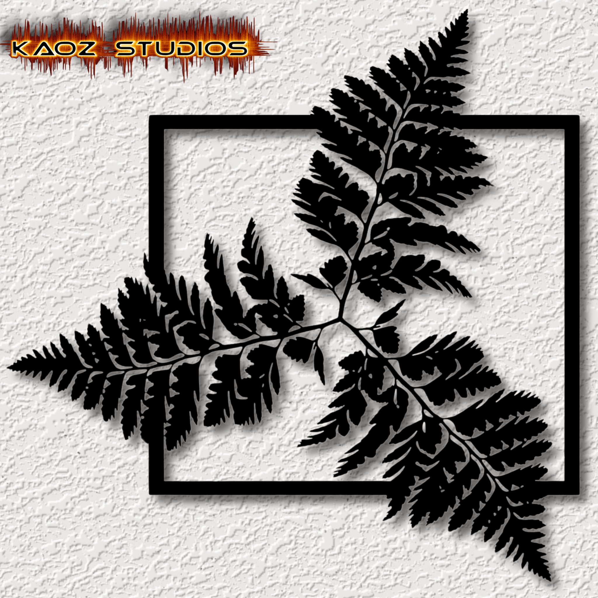 plant wall art tropical wall decor fern leaves wall decoration 3d model