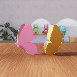 Butterfly Figure Set 3d model