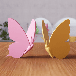 Butterfly Figure Set 3d model