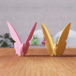 Butterfly Figure Set 3d model