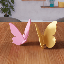 Butterfly Figure Set 3d model