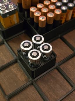 Gridfinity Battery Bin - CR123, CR123A, CR17345 - 1x1 Grid 3d model