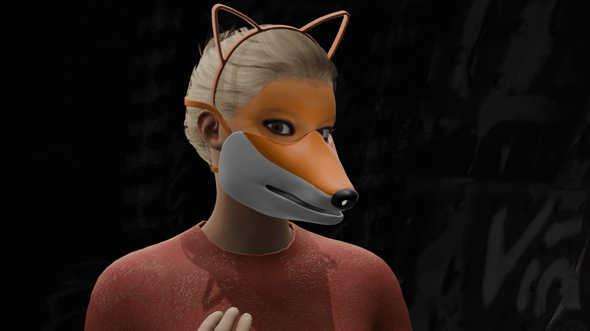 Fox Snout Mask 3d model