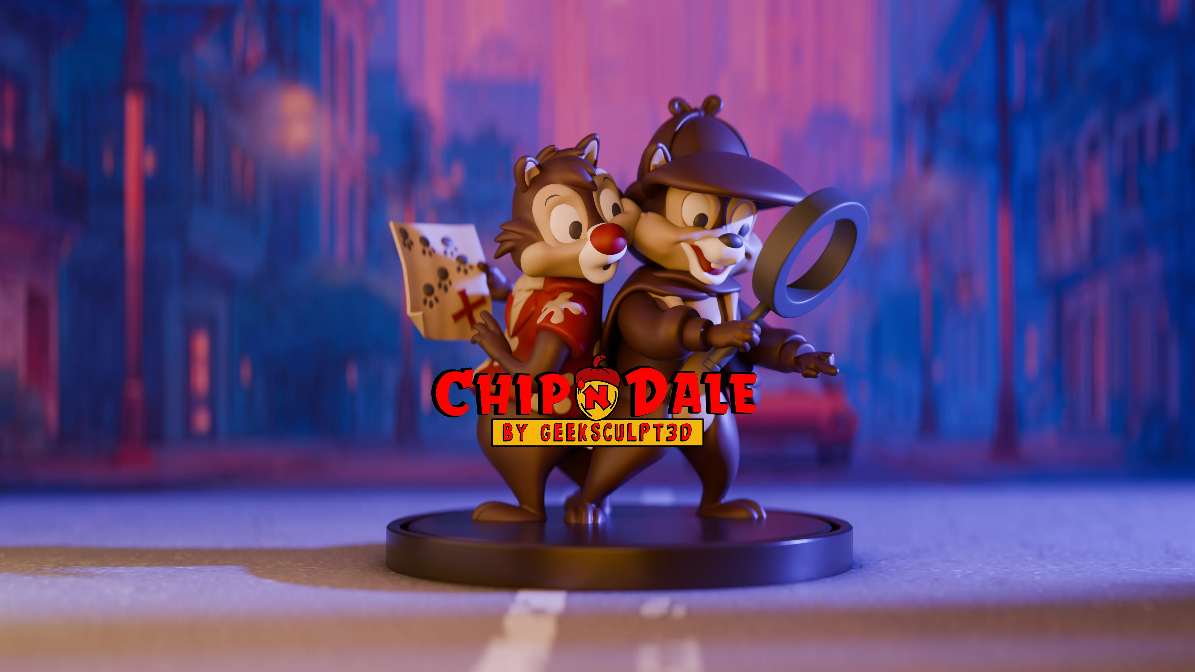 Chip and Dale Rescue Rangers Collectible for Cartoon Fans 3d model