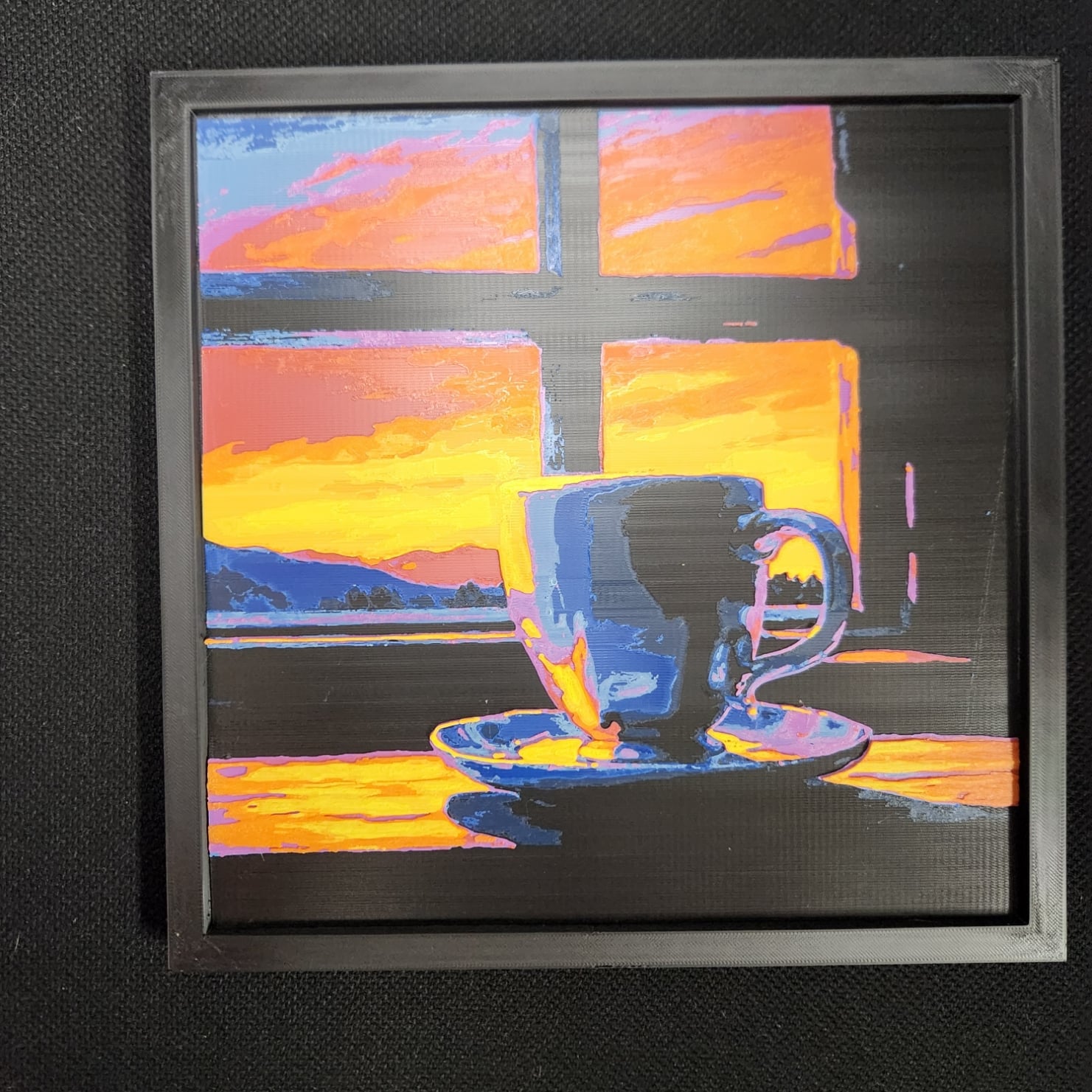 3D Printed Painting - Tea Cup 3d model