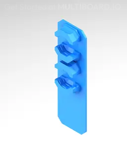 6.25 mm - Vertical Dual Snaps (DS Part A) - Medium Command Strip Mount 3d model