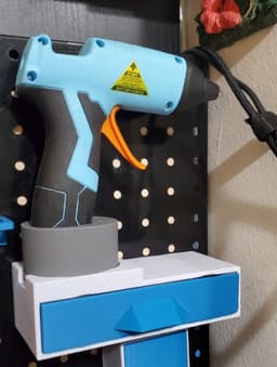 Cordless Glue Gun Stand with Drawer 3d model