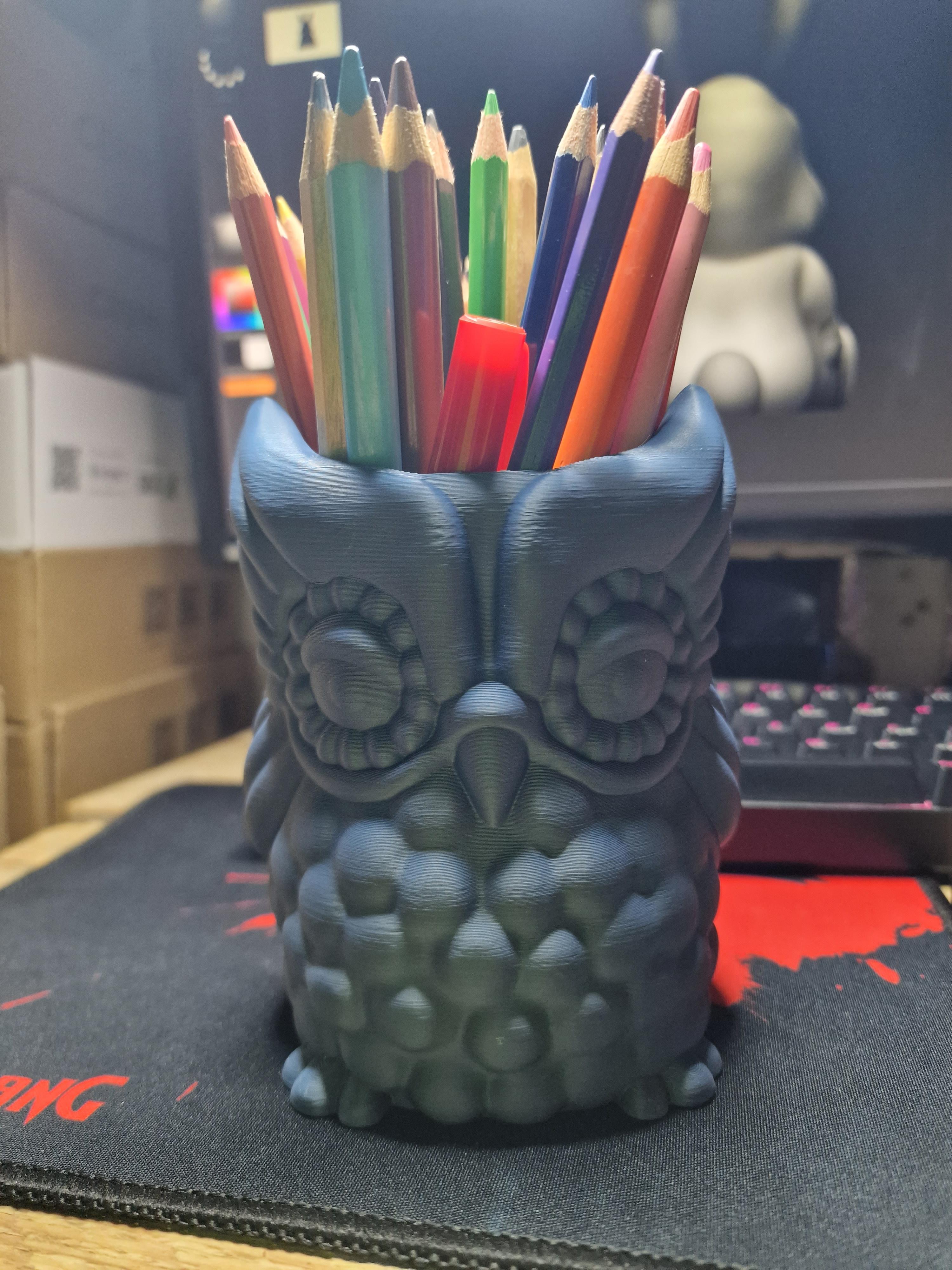 Owl Planter and Owl Pencil pot 3d model