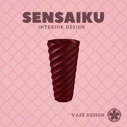 226. Cylinder - V179 - Twist and Taper Custom Vase Design - Ikebana Home Decoration 3d model