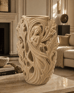 Ivory Forest Spirit Openwork Vase 3d model